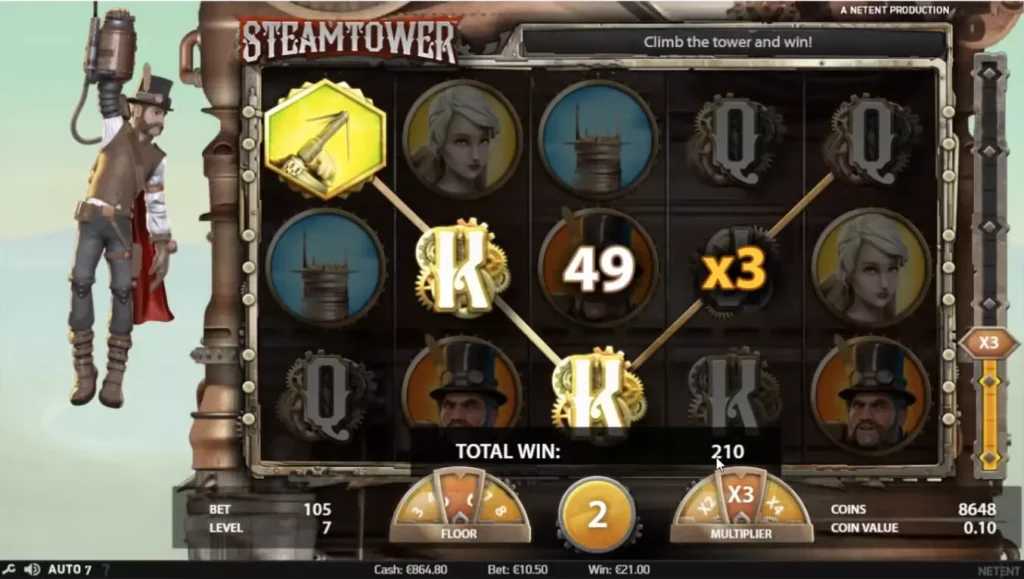 Слот Steam Tower